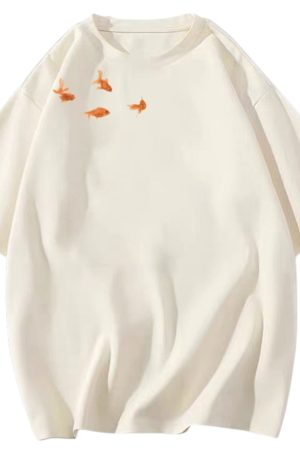 Cute Everyday Outfits, Outfit Inspo Casual Goldfish Aesthetic Graphic Tee