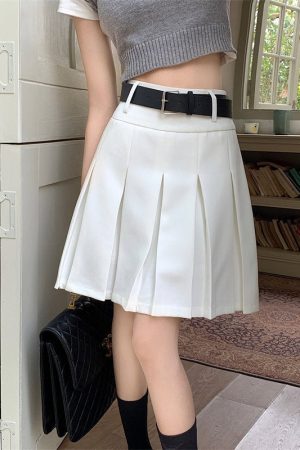 Cute Everyday Outfits, Outfit Inspo Casual Good Manners Knee-Length Pleated Skirt