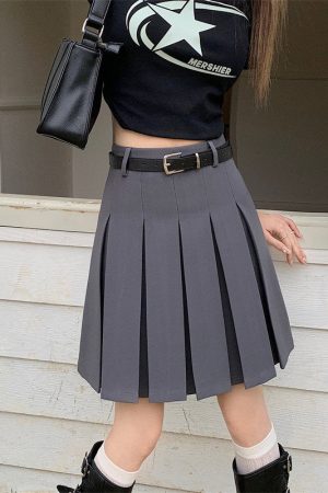 Cute Everyday Outfits, Outfit Inspo Casual Good Manners Knee-Length Pleated Skirt
