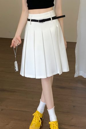 Cute Everyday Outfits, Outfit Inspo Casual Good Manners Midi Pleated Skirt