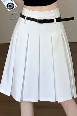 Cute Everyday Outfits, Outfit Inspo Casual Good Manners Midi Pleated Skirt