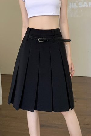 Cute Everyday Outfits, Outfit Inspo Casual Good Manners Midi Pleated Skirt