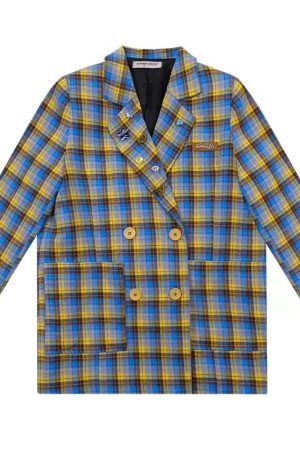 Cute Everyday Outfits, Outfit Inspo Casual Good Manners Oversized Plaid Blazer