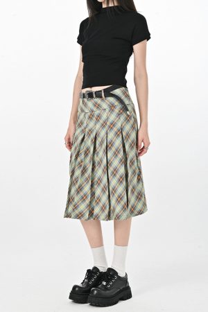 Cute Everyday Outfits, Outfit Inspo Casual Good Manners Plaid Kilt Skirt