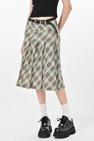 Cute Everyday Outfits, Outfit Inspo Casual Good Manners Plaid Kilt Skirt