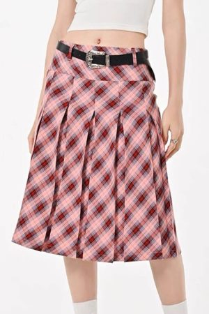 Cute Everyday Outfits, Outfit Inspo Casual Good Manners Plaid Kilt Skirt