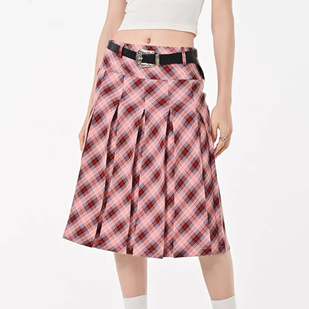 Cute Everyday Outfits, Outfit Inspo Casual Good Manners Plaid Kilt Skirt