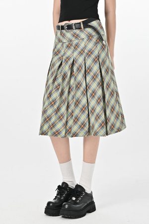 Cute Everyday Outfits, Outfit Inspo Casual Good Manners Plaid Kilt Skirt