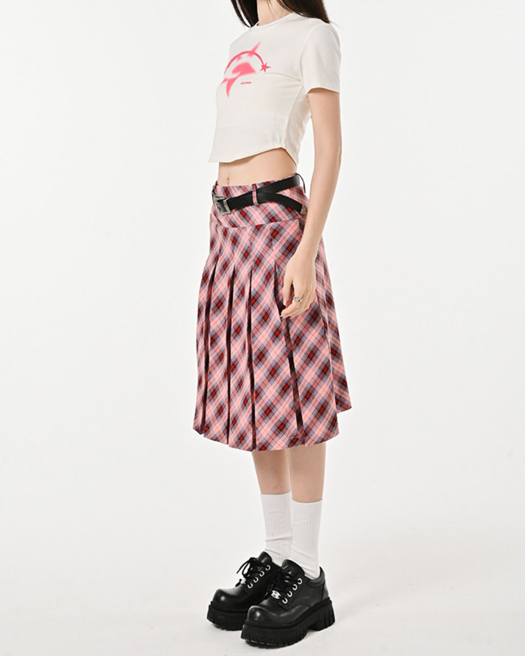 Cute Everyday Outfits, Outfit Inspo Casual Good Manners Plaid Kilt Skirt Cute Everyday Outfits, Outfit Inspo Casual Good Manners Plaid Kilt Skirt