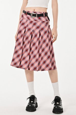 Cute Everyday Outfits, Outfit Inspo Casual Good Manners Plaid Kilt Skirt