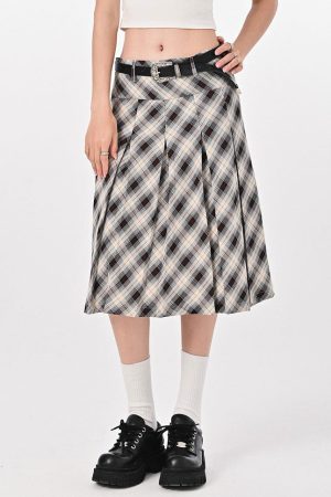 Cute Everyday Outfits, Outfit Inspo Casual Good Manners Plaid Kilt Skirt