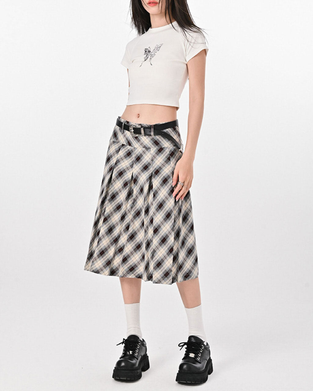 Cute Everyday Outfits, Outfit Inspo Casual Good Manners Plaid Kilt Skirt Cute Everyday Outfits, Outfit Inspo Casual Good Manners Plaid Kilt Skirt