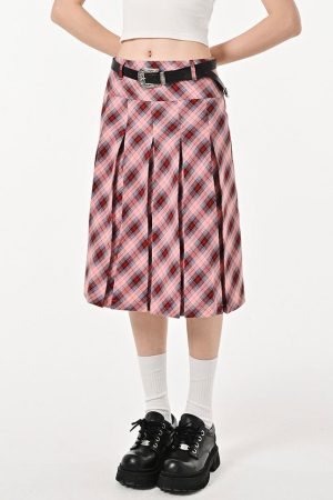 Cute Everyday Outfits, Outfit Inspo Casual Good Manners Plaid Kilt Skirt