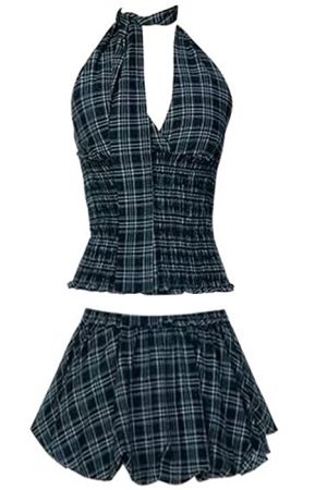 Cute Everyday Outfits, Outfit Inspo Casual Gossip Goes Around Halter Top & Bubble Skirt