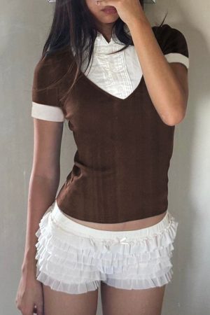 Cute Everyday Outfits, Outfit Inspo Casual Gossip Goes Around Layered Collar Shirt