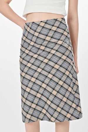Cute Everyday Outfits, Outfit Inspo Casual Gossip Goes Around Plaid Midi Skirt