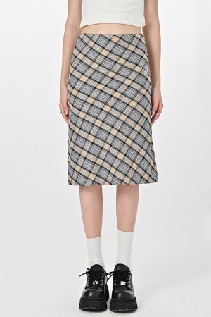 Cute Everyday Outfits, Outfit Inspo Casual Gossip Goes Around Plaid Midi Skirt