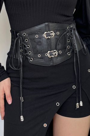 Cute Everyday Outfits, Outfit Inspo Casual Gothic Aesthetic Leather Corset