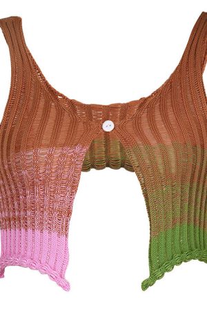 Cute Everyday Outfits, Outfit Inspo Casual Gradient Crochet Top