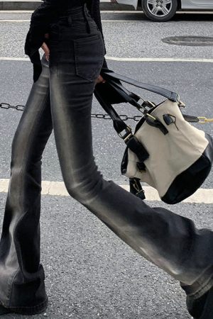 Cute Everyday Outfits, Outfit Inspo Casual Gradient Skinny Flare Jeans