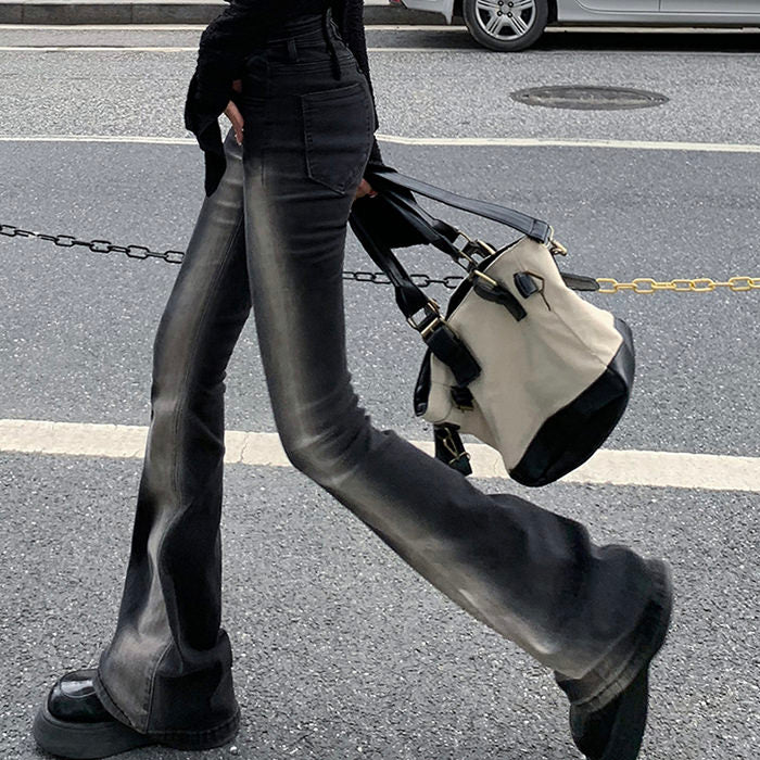 Cute Everyday Outfits, Outfit Inspo Casual Gradient Skinny Flare Jeans Cute Everyday Outfits, Outfit Inspo Casual Gradient Skinny Flare Jeans