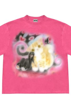 Cute Everyday Outfits, Outfit Inspo Casual Graffiti Dreams Cat Shirt