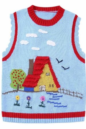 Cute Everyday Outfits, Outfit Inspo Casual Grandma's House Knit Vest