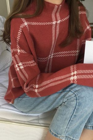 Cute Everyday Outfits, Outfit Inspo Casual Grid Lounge Sweater