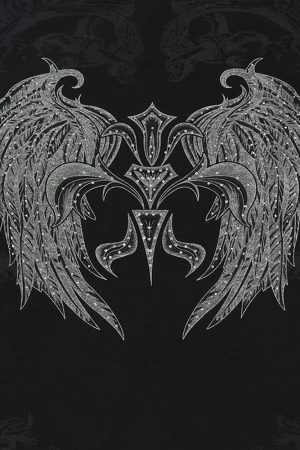 Cute Everyday Outfits, Outfit Inspo Casual Grunge Aesthetic Angel Wings Crop Top