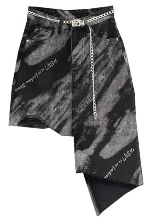 Cute Everyday Outfits, Outfit Inspo Casual Grunge Aesthetic Asymmetric Skirt