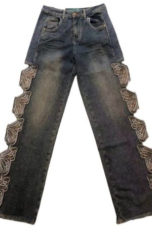 Cute Everyday Outfits, Outfit Inspo Casual Grunge Aesthetic Butterfly Cut Out Jeans