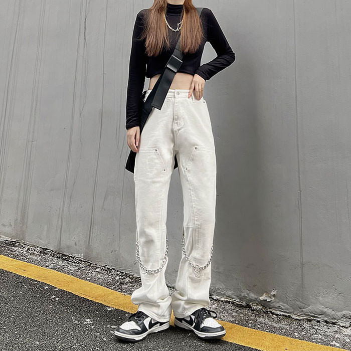 Cute Everyday Outfits, Outfit Inspo Casual Grunge Aesthetic Chain Jeans Cute Everyday Outfits, Outfit Inspo Casual Grunge Aesthetic Chain Jeans