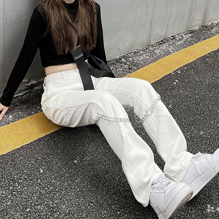 Cute Everyday Outfits, Outfit Inspo Casual Grunge Aesthetic Chain Jeans Cute Everyday Outfits, Outfit Inspo Casual Grunge Aesthetic Chain Jeans