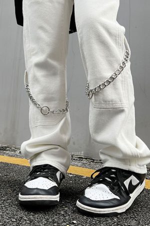 Cute Everyday Outfits, Outfit Inspo Casual Grunge Aesthetic Chain Jeans