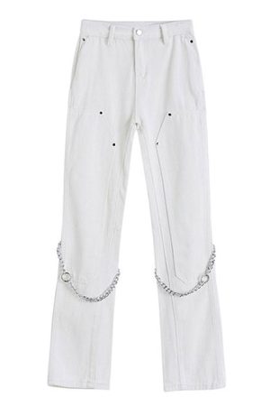 Cute Everyday Outfits, Outfit Inspo Casual Grunge Aesthetic Chain Jeans