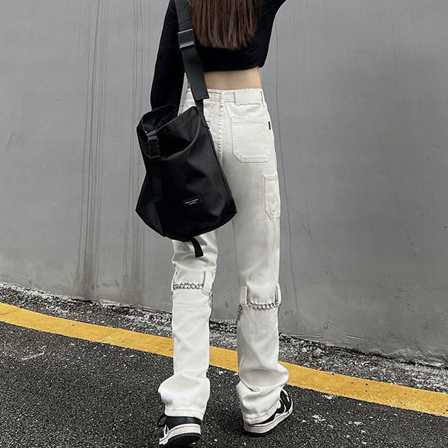 Cute Everyday Outfits, Outfit Inspo Casual Grunge Aesthetic Chain Jeans Cute Everyday Outfits, Outfit Inspo Casual Grunge Aesthetic Chain Jeans