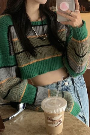 Cute Everyday Outfits, Outfit Inspo Casual Grunge Aesthetic Crop Sweater