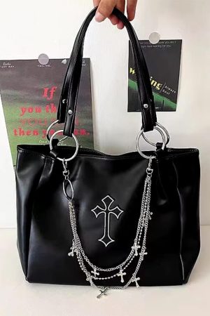 Cute Everyday Outfits, Outfit Inspo Casual Grunge Aesthetic Cross Tote Bag