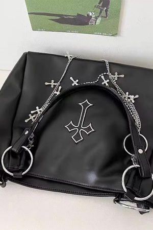 Cute Everyday Outfits, Outfit Inspo Casual Grunge Aesthetic Cross Tote Bag