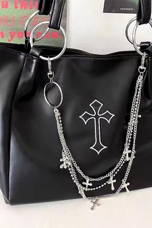 Cute Everyday Outfits, Outfit Inspo Casual Grunge Aesthetic Cross Tote Bag