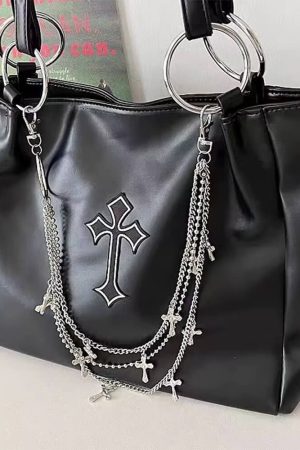 Cute Everyday Outfits, Outfit Inspo Casual Grunge Aesthetic Cross Tote Bag