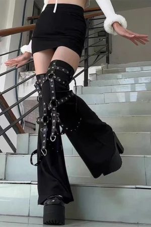 Cute Everyday Outfits, Outfit Inspo Casual Grunge Aesthetic Flare Leg Warmers
