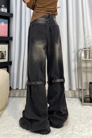 Cute Everyday Outfits, Outfit Inspo Casual Grunge Aesthetic Knee Buckle Jeans