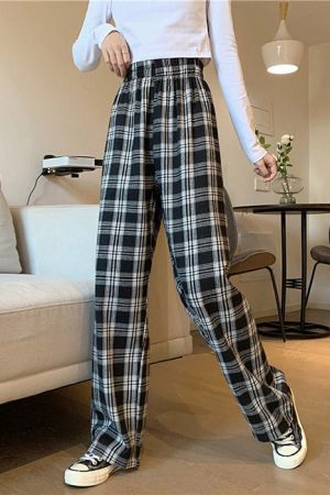 Cute Everyday Outfits, Outfit Inspo Casual Grunge Aesthetic Plaid Pants