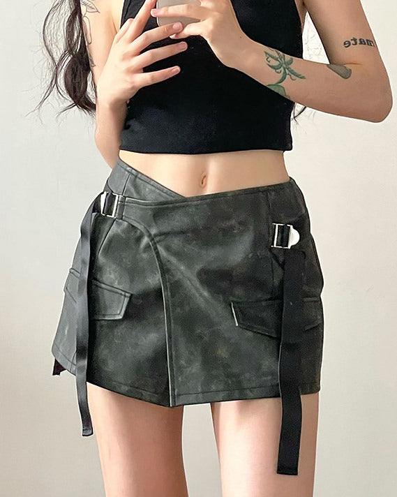 Cute Everyday Outfits, Outfit Inspo Casual Grunge Aesthetic Safety Belt Wrap Skirt Cute Everyday Outfits, Outfit Inspo Casual Grunge Aesthetic Safety Belt Wrap Skirt