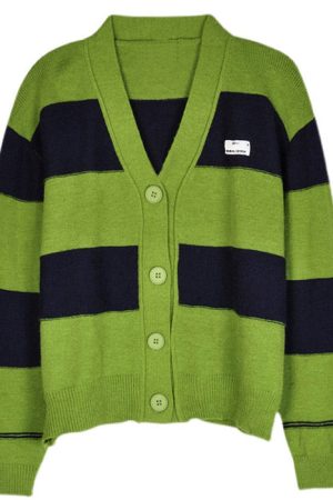 Cute Everyday Outfits, Outfit Inspo Casual Grunge Aesthetic Striped Cardigan