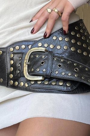 Cute Everyday Outfits, Outfit Inspo Casual Grunge Aesthetic Wide Leather Belt