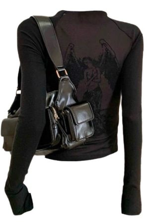 Cute Everyday Outfits, Outfit Inspo Casual Grunge Angel Back Top