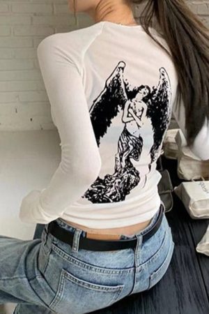 Cute Everyday Outfits, Outfit Inspo Casual Grunge Angel Back Top