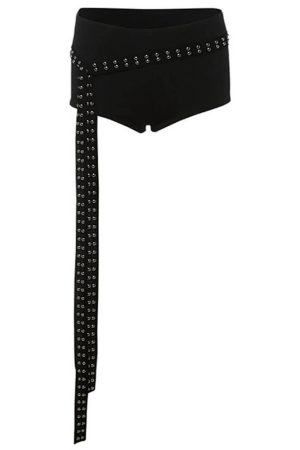 Cute Everyday Outfits, Outfit Inspo Casual Grunge Asymmetric Top & Mini Shorts Co-Ord